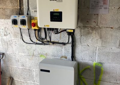 solar inverter and battery on a wall