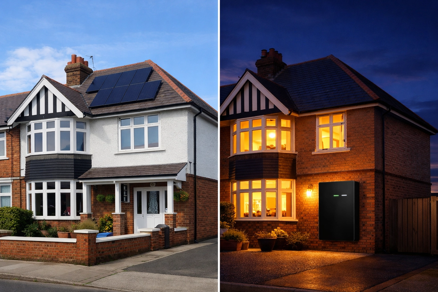 Portsmouth home with solar panels and battery storage system for energy independence