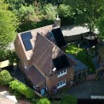 Residential Case Studies Solar panels on a Wimborne home installed by DES Renewable Energy with a Tesla Powerwall 3
